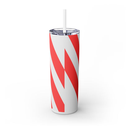 Striped Tumbler with Straw, 20oz