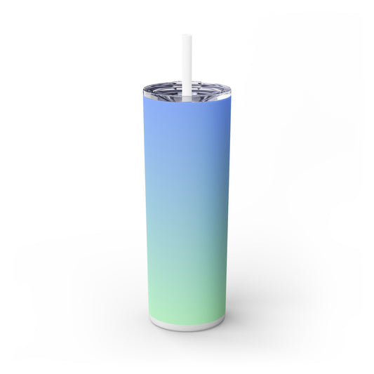 Faded Color Tumbler with Straw, 20oz