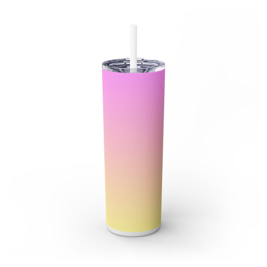 Faded Color Tumbler with Straw, 20oz