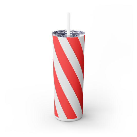 Striped Tumbler with Straw, 20oz