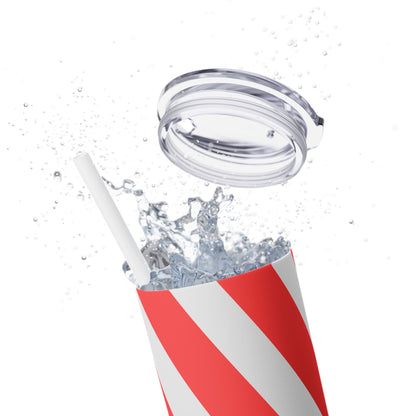 Striped Tumbler with Straw, 20oz