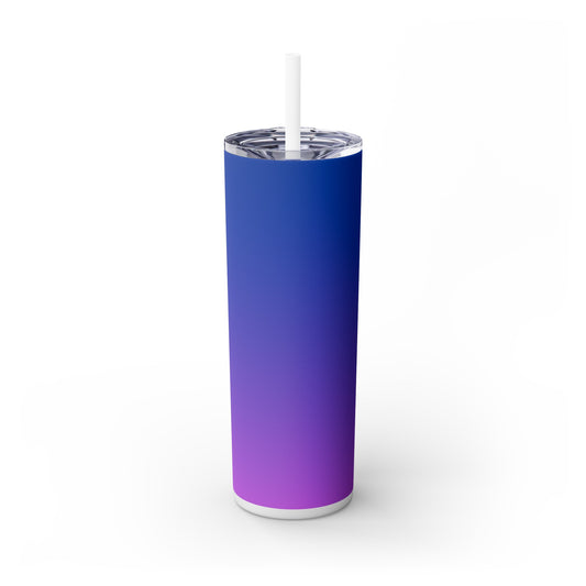 Faded Color Tumbler with Straw, 20oz